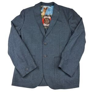 Ted Baker Blue Textured Sport Coat Blazer Size 5